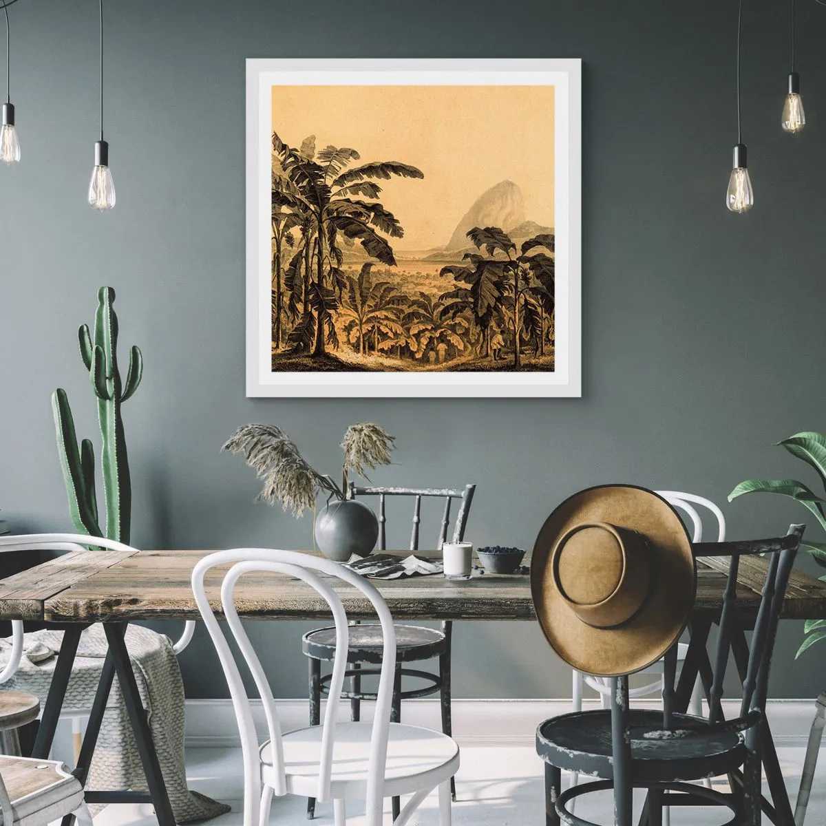 Poszter fekete keretben - Gyarmati klímában - 60x60 cm