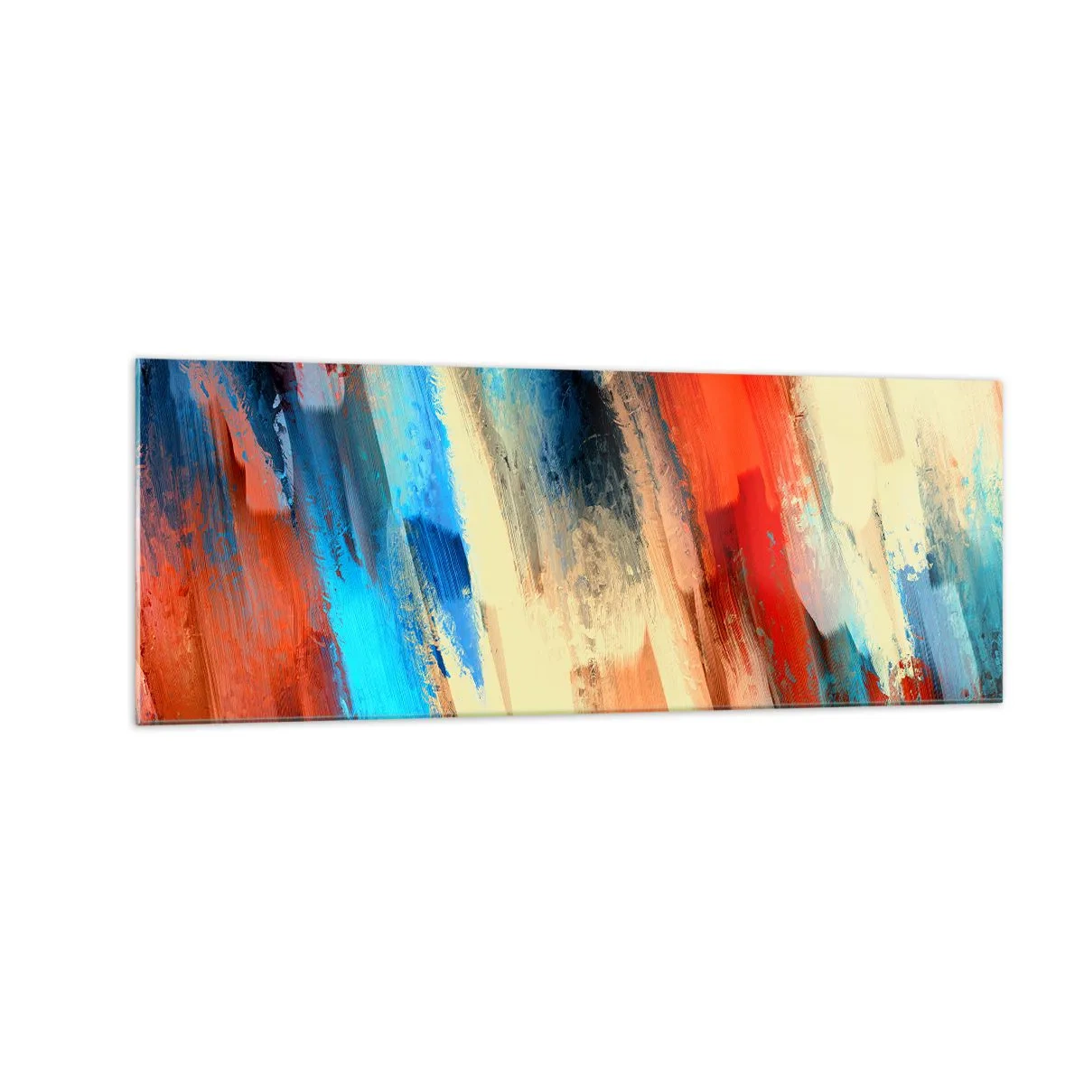 Üveg kép - Színek kaszkádja - 140x50 cm