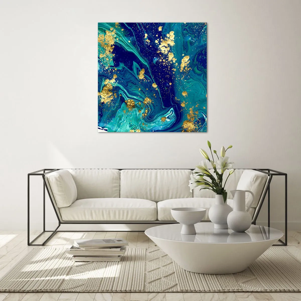 Üveg kép - Nap pelyhek  - 70x70 cm