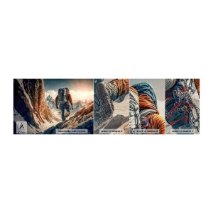 Fotótapéta Minta Premium Canvas - Magányos harcos - Alpok, Mászó, Hegyek - 100x30 cm