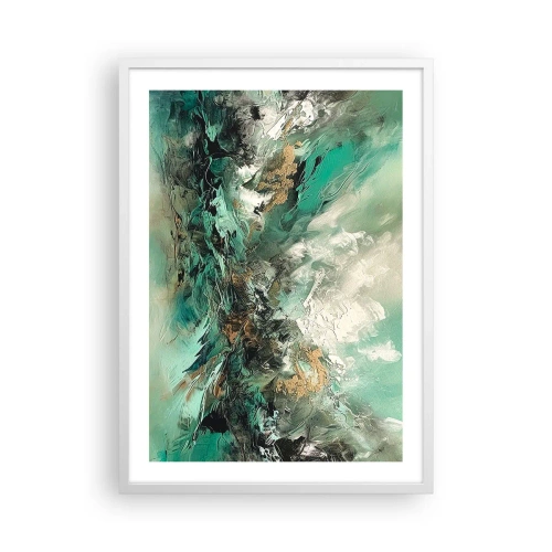 Poszter fekete keretben - Smaragd-fekete kelés - 50x70 cm