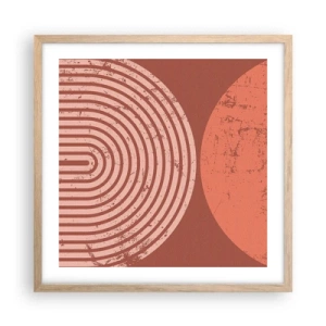 Poszter világos tölgy keretben - Szoros kapcsolat - 50x50 cm