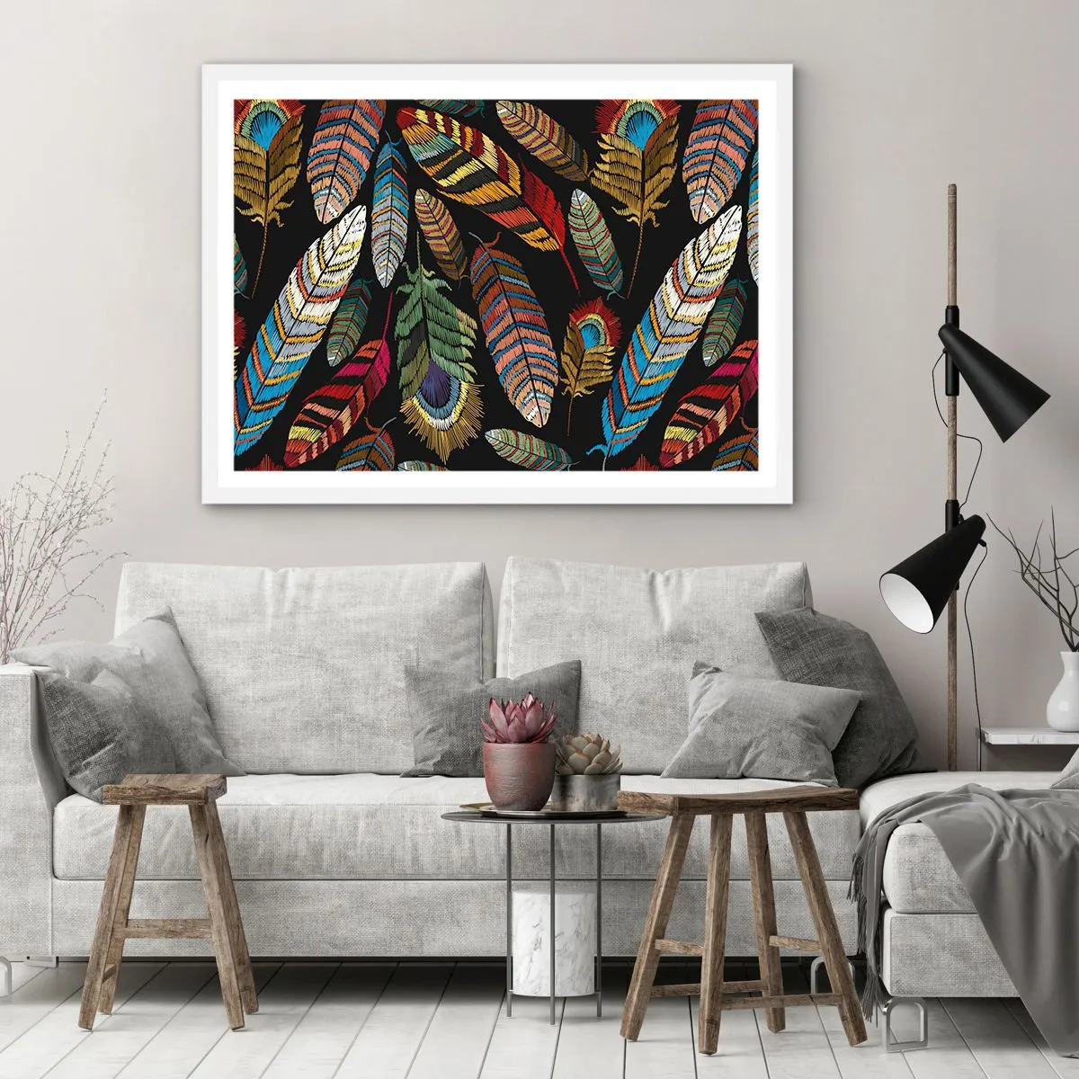 Poszter fekete keretben - A madárkarnevál - 100x70 cm