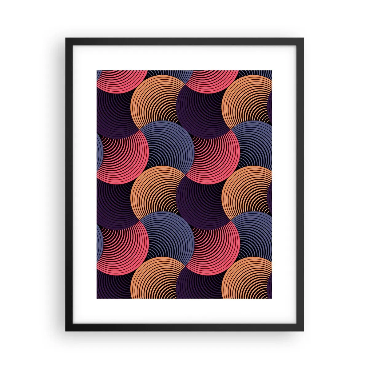 Poszter fehér keretben - Körkörös ritmusban - 40x50 cm