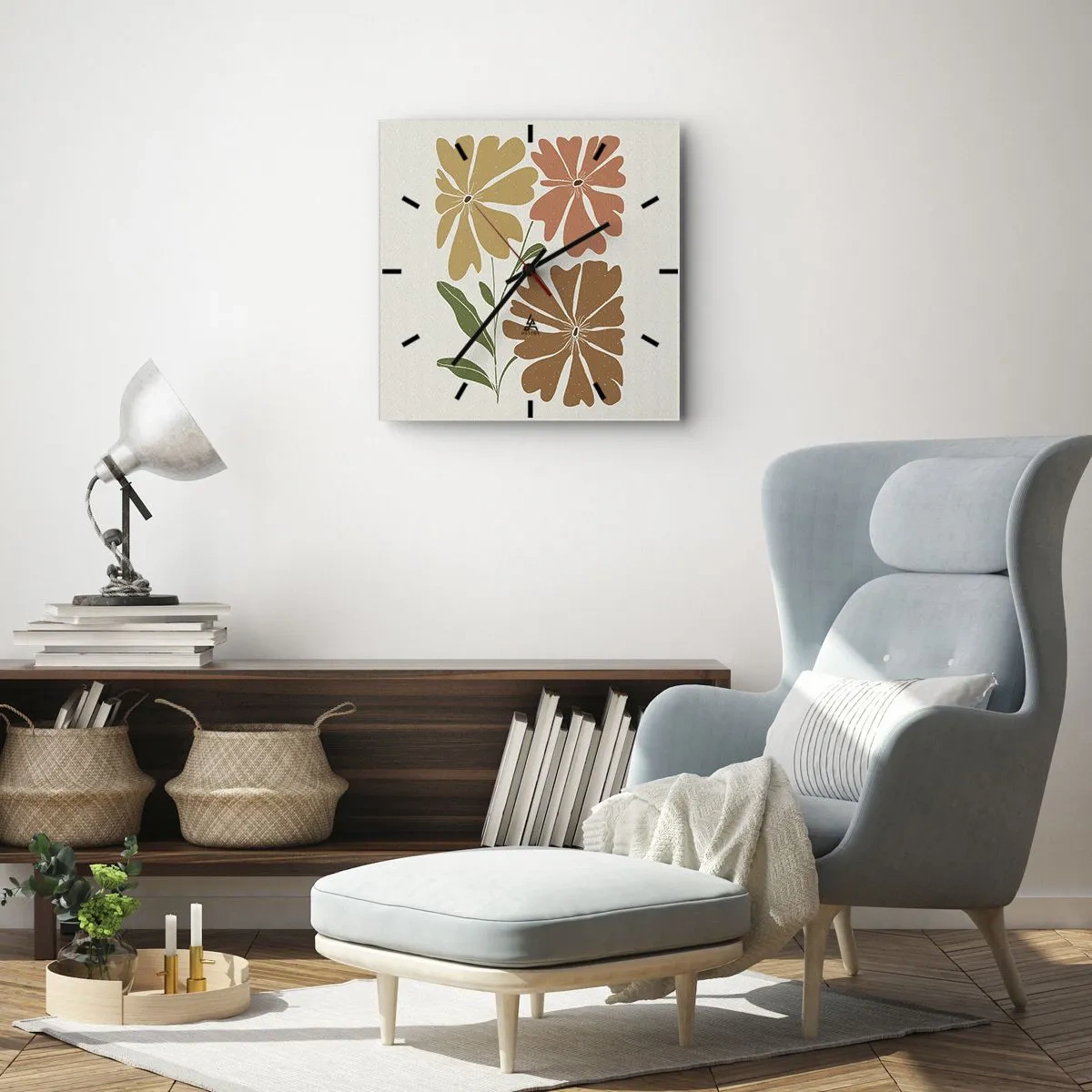 Falióra, Óra - Természet és geometria - 30x30 cm