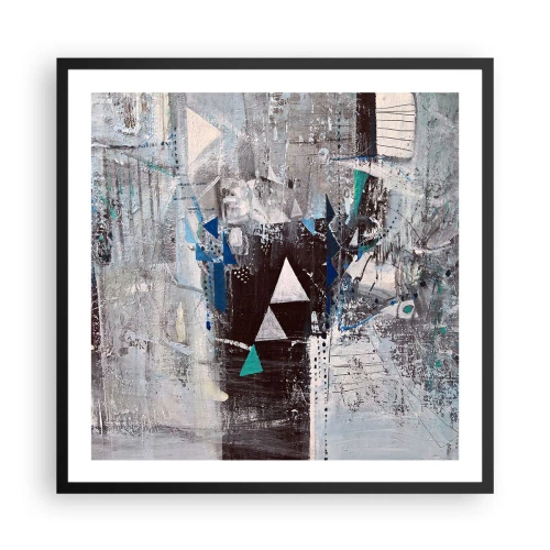 Poszter fehér keretben - A háromszögek felülíró sorrendje - 60x60 cm