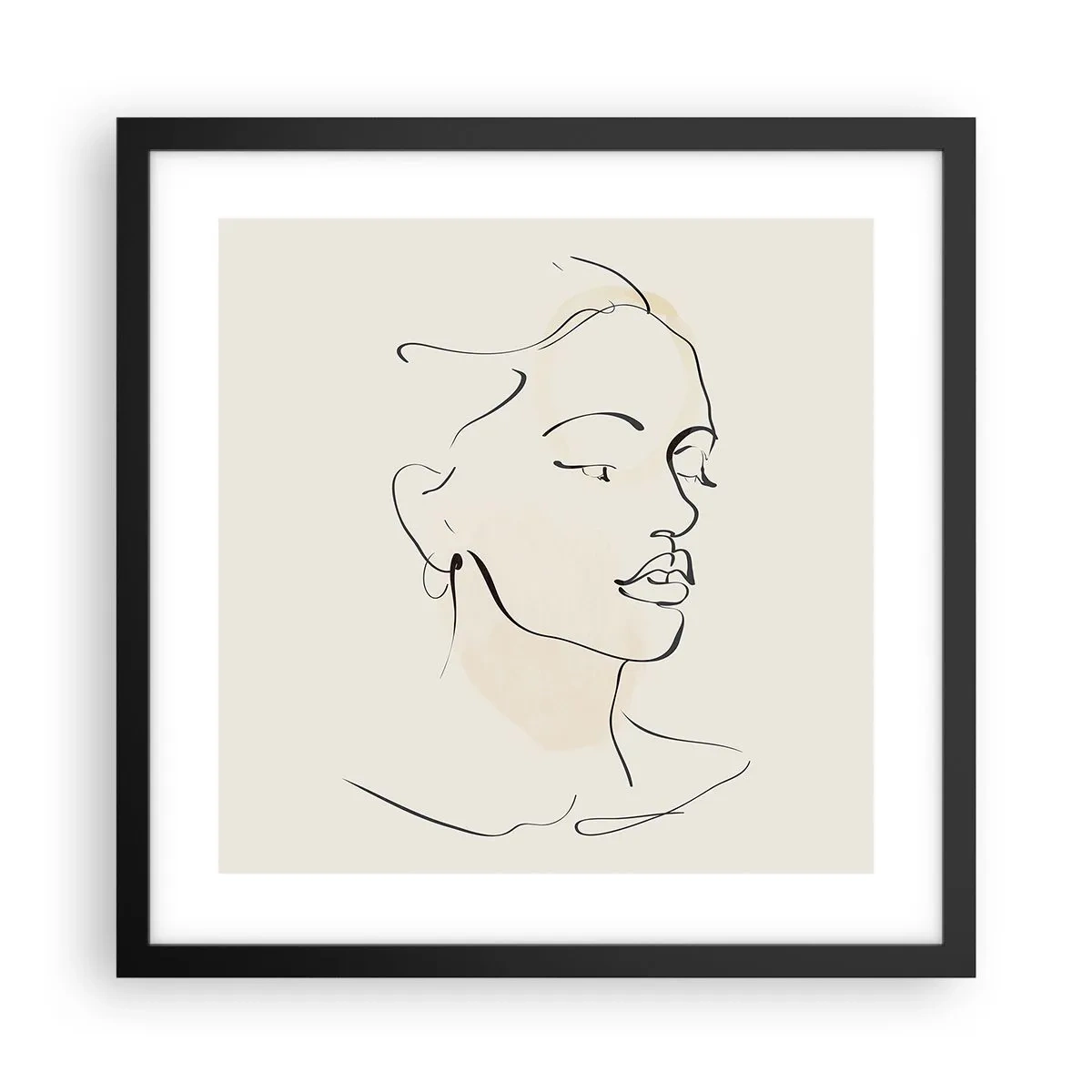 Poszter fehér keretben - Bizonyos vonallal - 40x40 cm