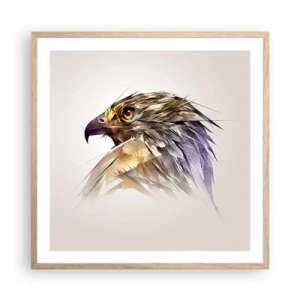 Poszter világos tölgy keretben - Egy harcos portréja - 60x60 cm