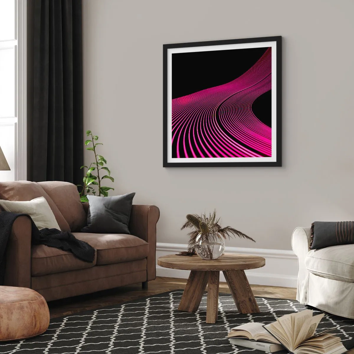 Poszter fehér keretben - A fény sugárútján - 40x40 cm