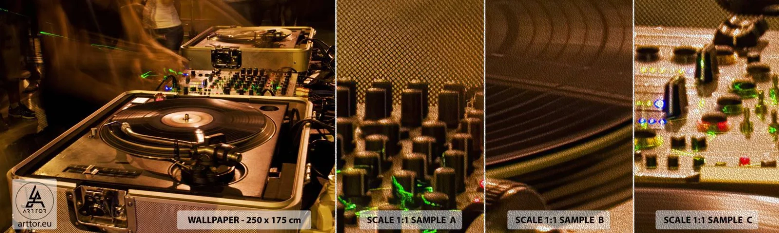 Fotótapéta Minta Premium Sand - Érzed az erőt? - Zene, DJ, Vinyl - 100x30 cm