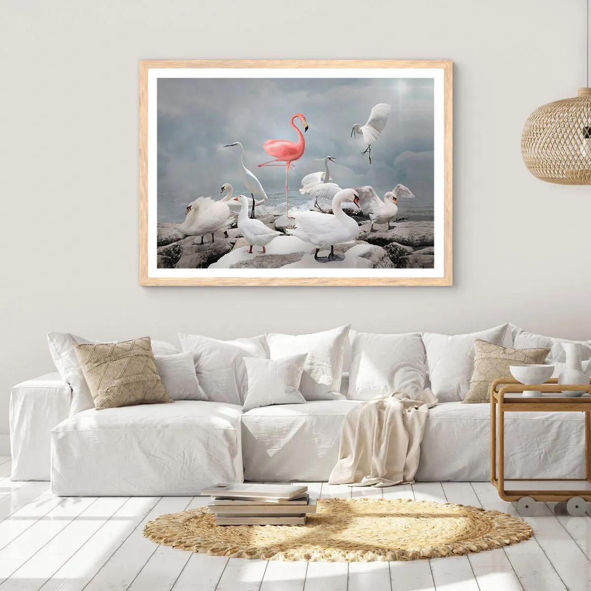 Poszter világos tölgy keretben - Hogy kerültem ide? - 70x50 cm