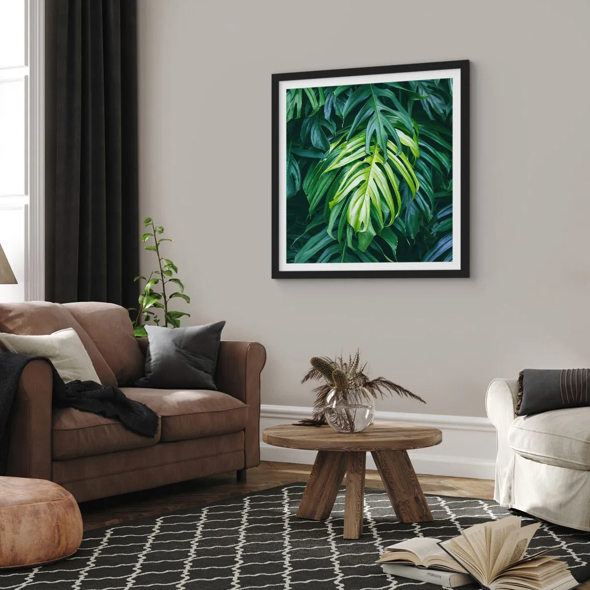 Poszter fehér keretben - Merüljön el a frissességben - 60x60 cm