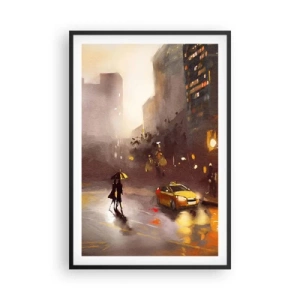 Poszter fehér keretben - New York fényében - 61x91 cm