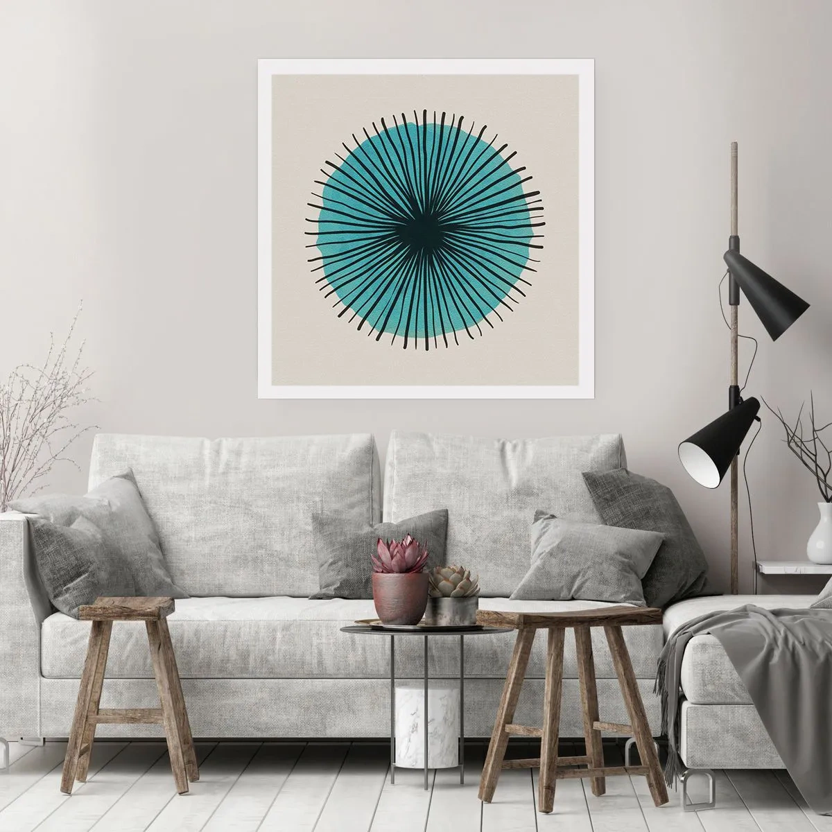 Poszter - Ragyogóan a kékben - 40x40 cm