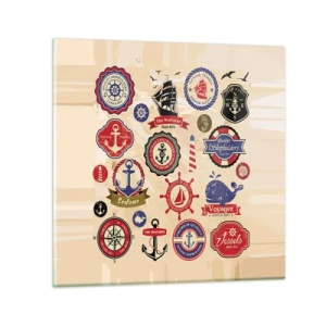 Üveg kép - Vitorlás testvériség - 70x70 cm