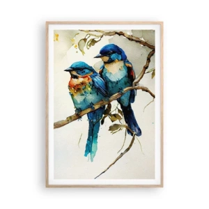 Poszter világos tölgy keretben - Megsértődött? - 70x100 cm