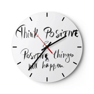 Falióra, Óra - Motivációs felirat művészi stílusban - 30x30cm - Hogyan élj? - Modern fali dekoráció nappalihoz, konyhához és hálószobához ARTTOR