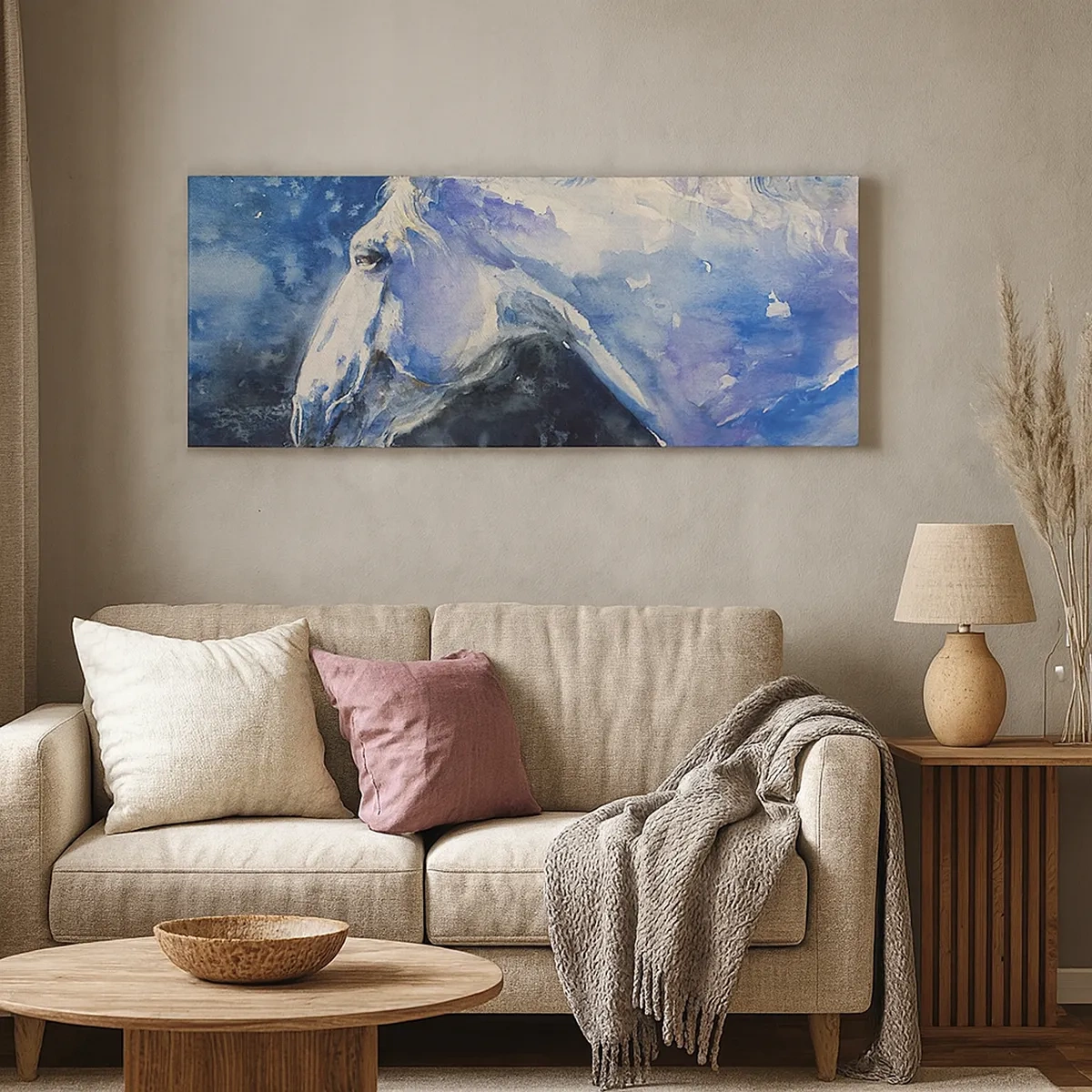 Vászonkép - Portré kék fényben - 30x30 cm