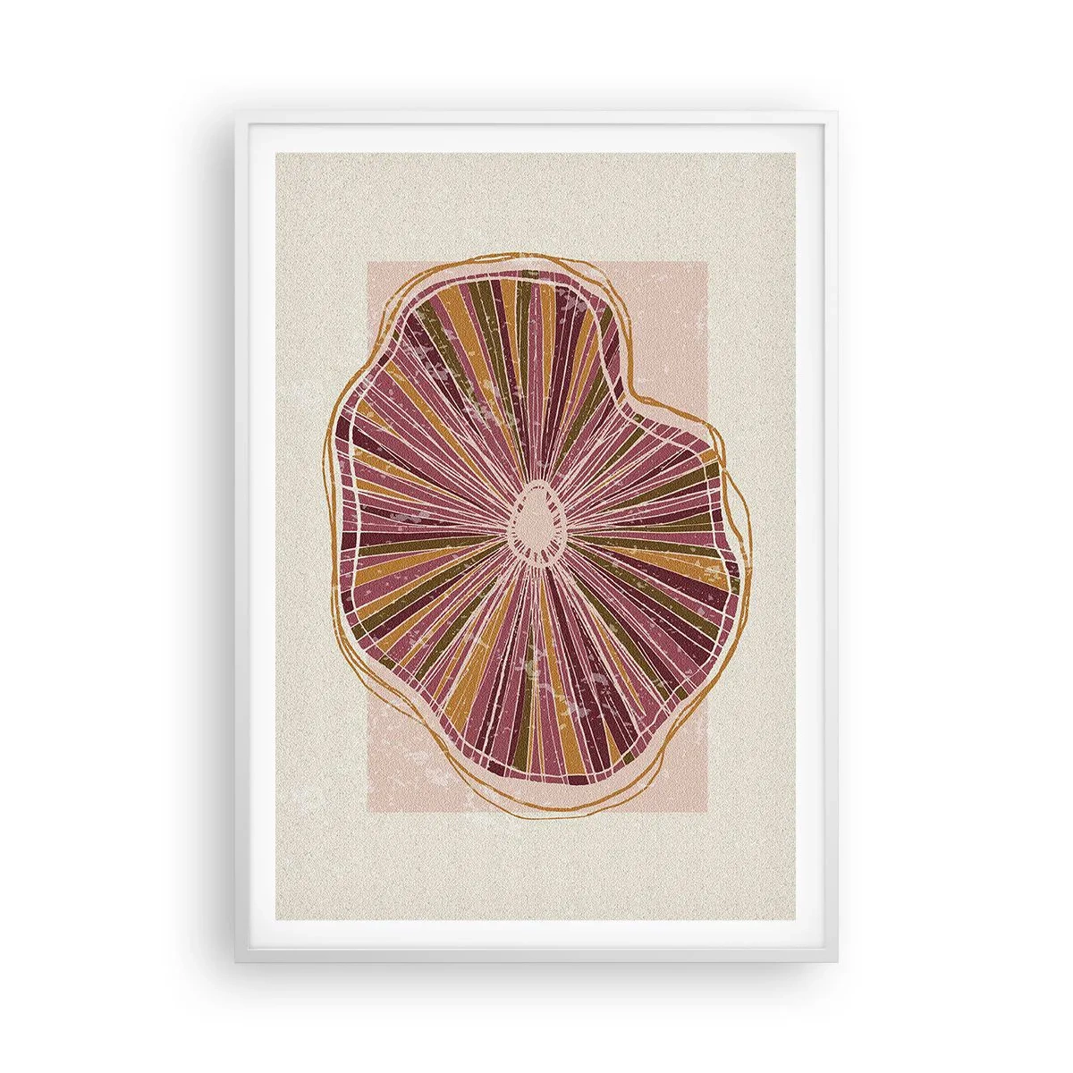 Poszter fekete keretben - Sugárzó absztrakció - 70x100 cm