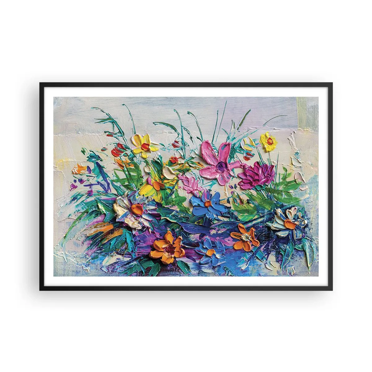 Poszter fehér keretben - Egyáltalán nem csendélet - 100x70 cm