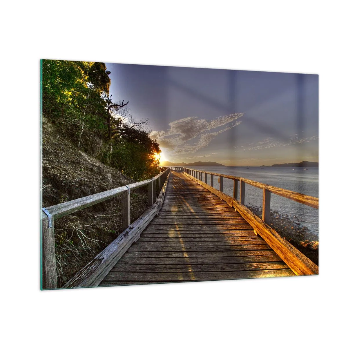 Üveg kép - Menj, menj a nap felé - 100x70 cm