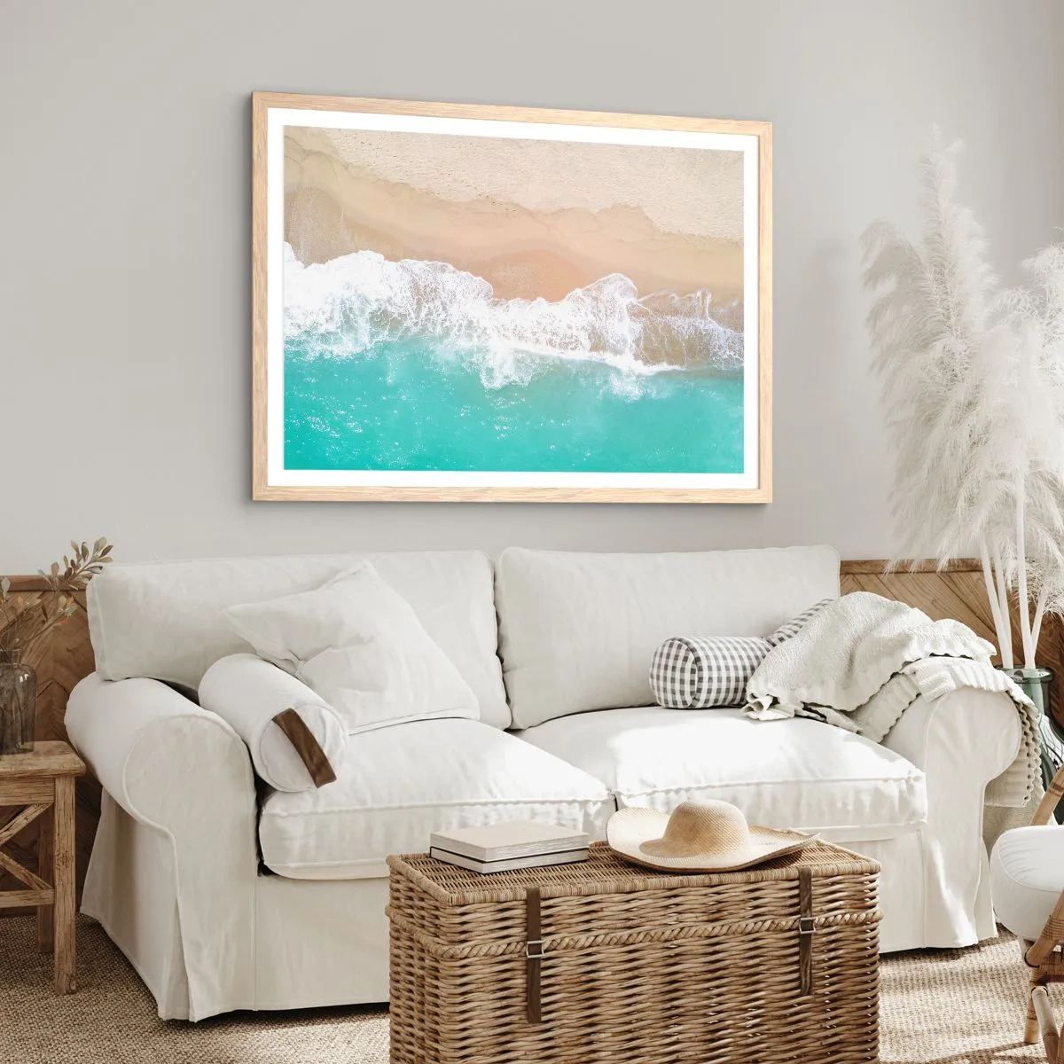 Poszter világos tölgy keretben - Simogató érintés - 40x30 cm