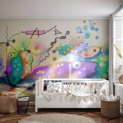 Fotótapéta Premium Sand - Nincsenek szavak! - Absztrakció, Hal, Grafika - 100x70 cm