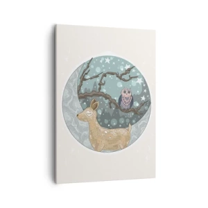 Vászonkép - Mesebeli erdei éjszaka - 50x70 cm
