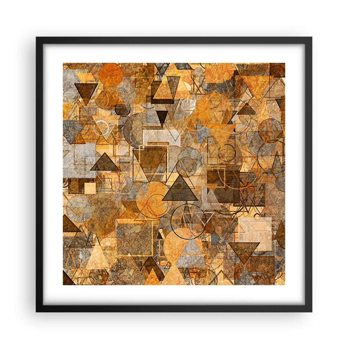 Poszter fehér keretben - Formában a világ - 50x50 cm