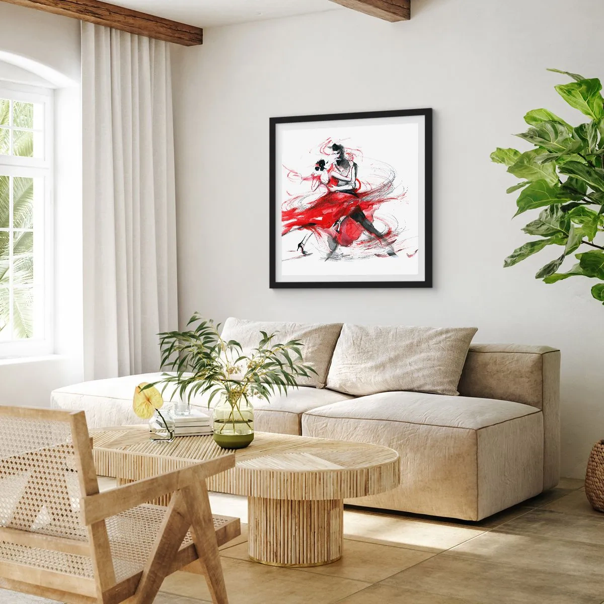 Poszter fehér keretben - Tango - a szenvedély ritmusa - 50x50 cm