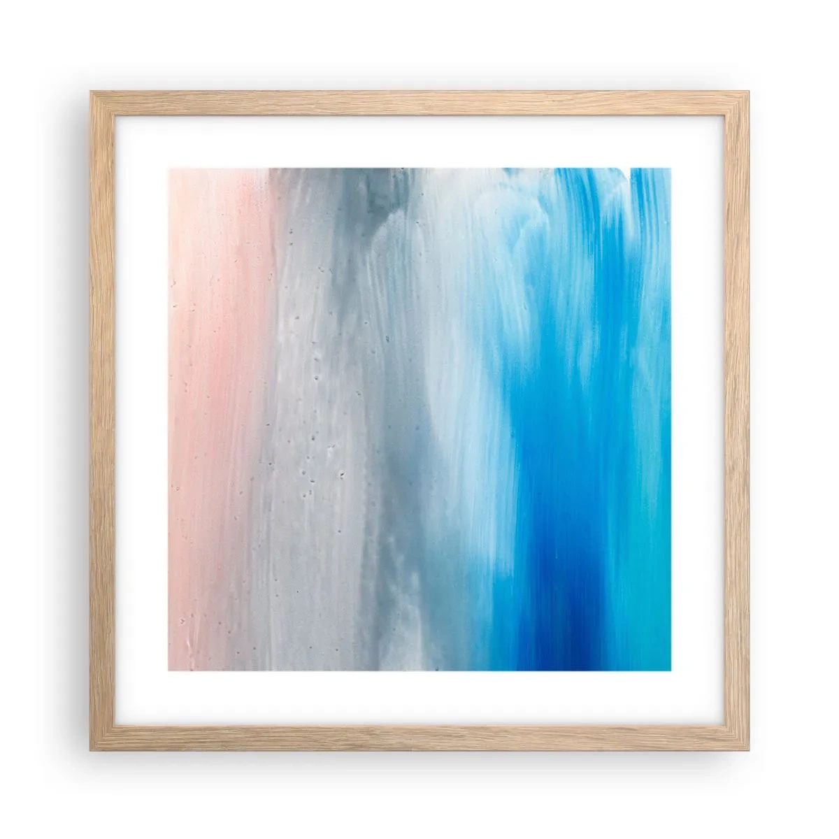 Poszter világos tölgy keretben - Elemek: levegő - 40x40 cm