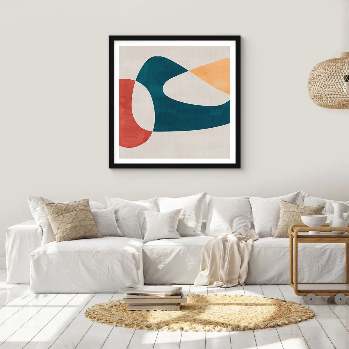 Poszter fehér keretben - Befolyások és metamorfózisok - 60x60 cm