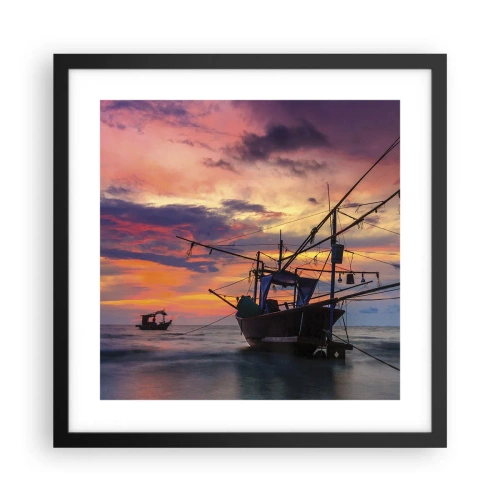 Poszter fehér keretben - Egzotikus este - 40x40 cm