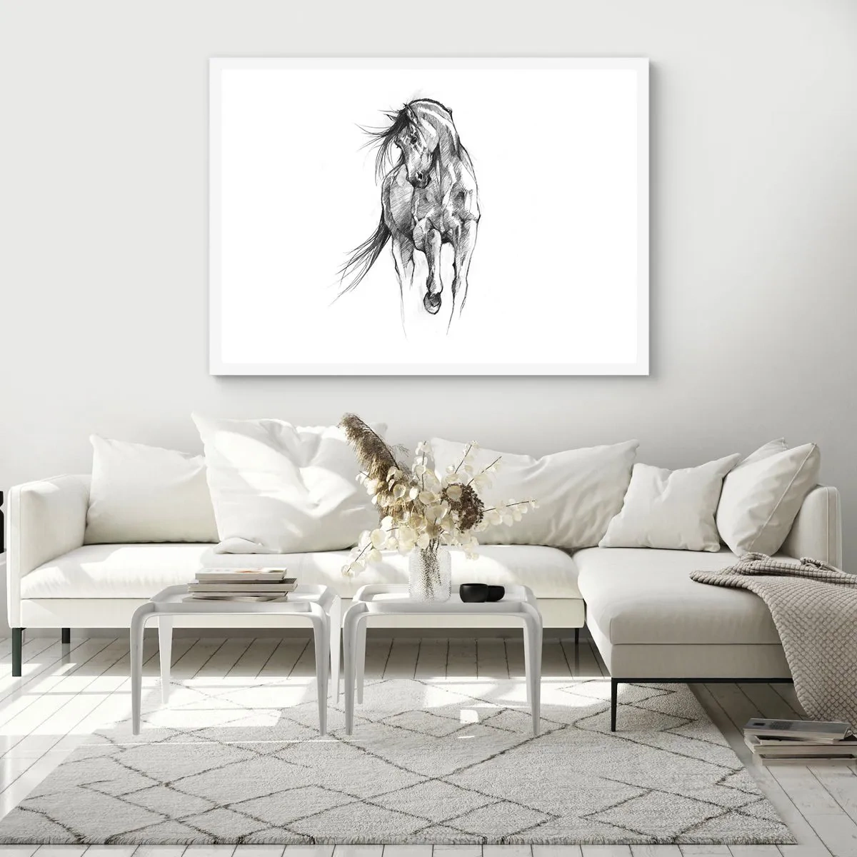 Poszter fekete keretben - Kecses ügetésben - 100x70 cm