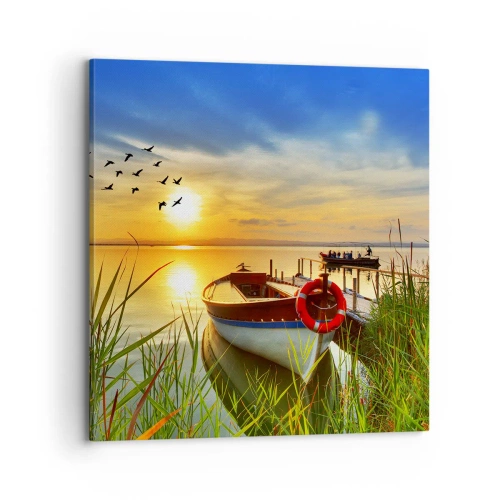 Vászonkép - A kormoránok már repülnek el - 70x70 cm