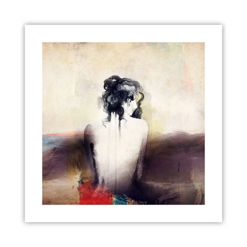 Poszter - Sima vonalak, ovális formák - 40x40 cm