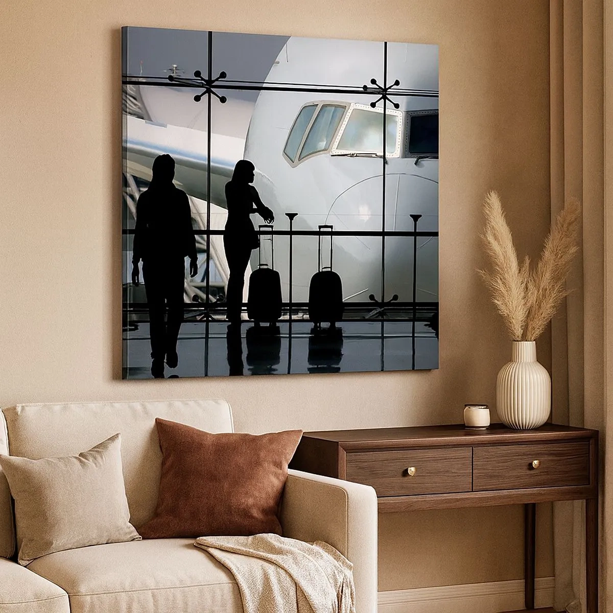 Vászonkép - Vis a vis a repülőtéren - 30x30 cm