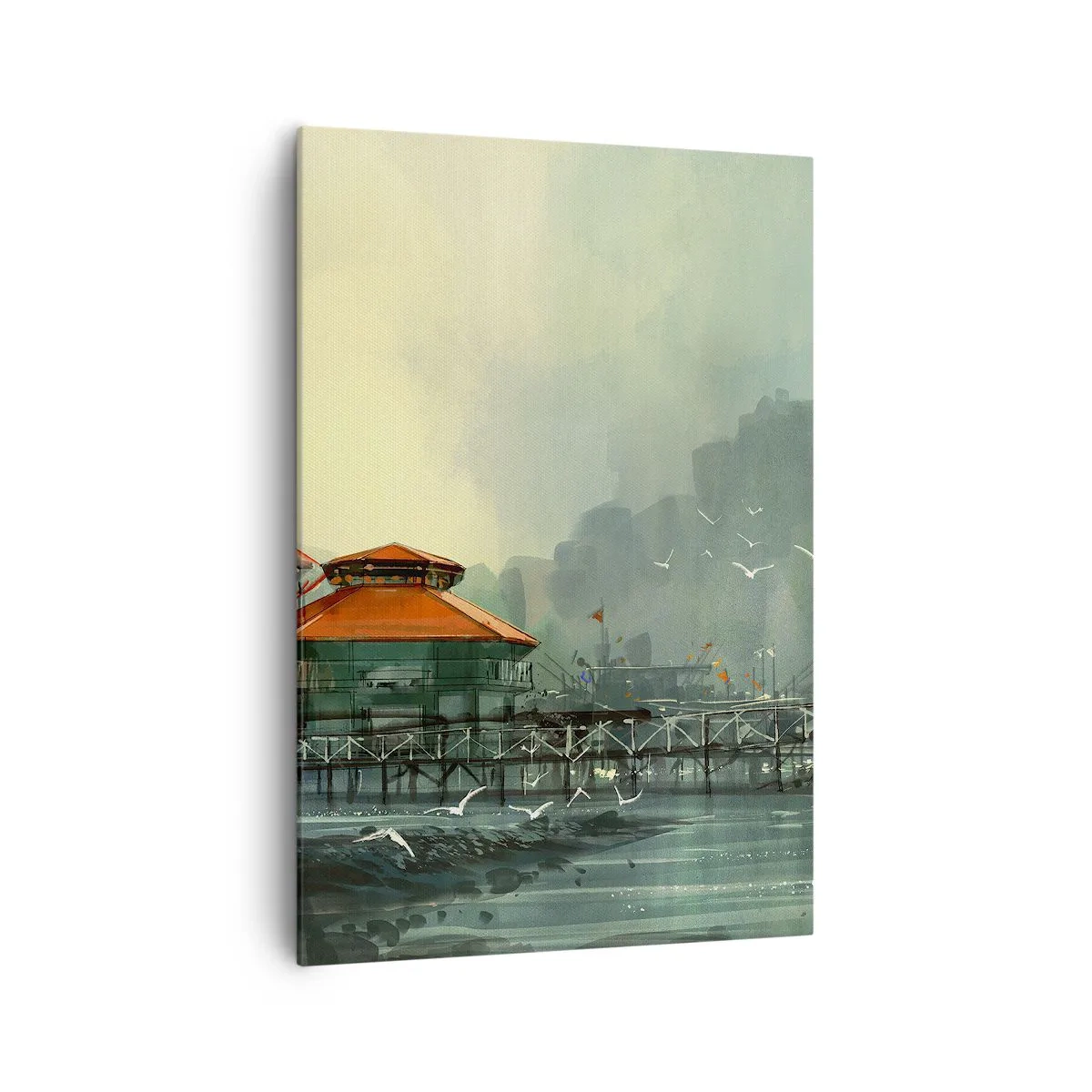 Vászonkép - Napsütéses nap a kikötőben - 70x100 cm