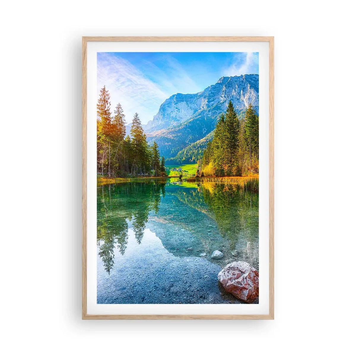 Poszter világos tölgy keretben - Az ősz enyhesége - 61x91 cm