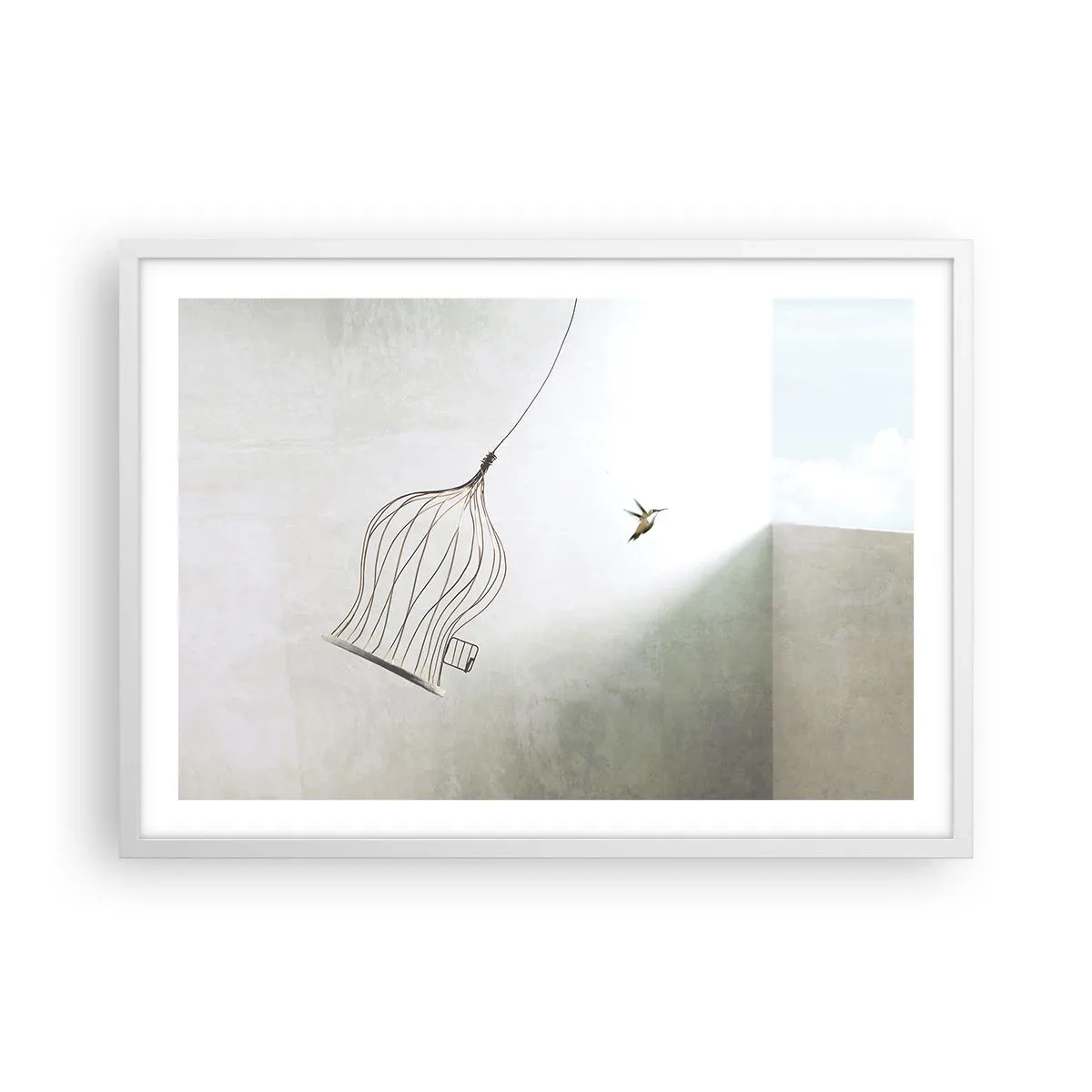 Poszter fekete keretben - Az elememen - 70x50 cm