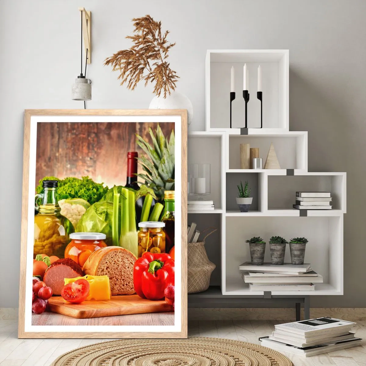 Poszter világos tölgy keretben - Füstölt, sült és pácolt - 30x40 cm