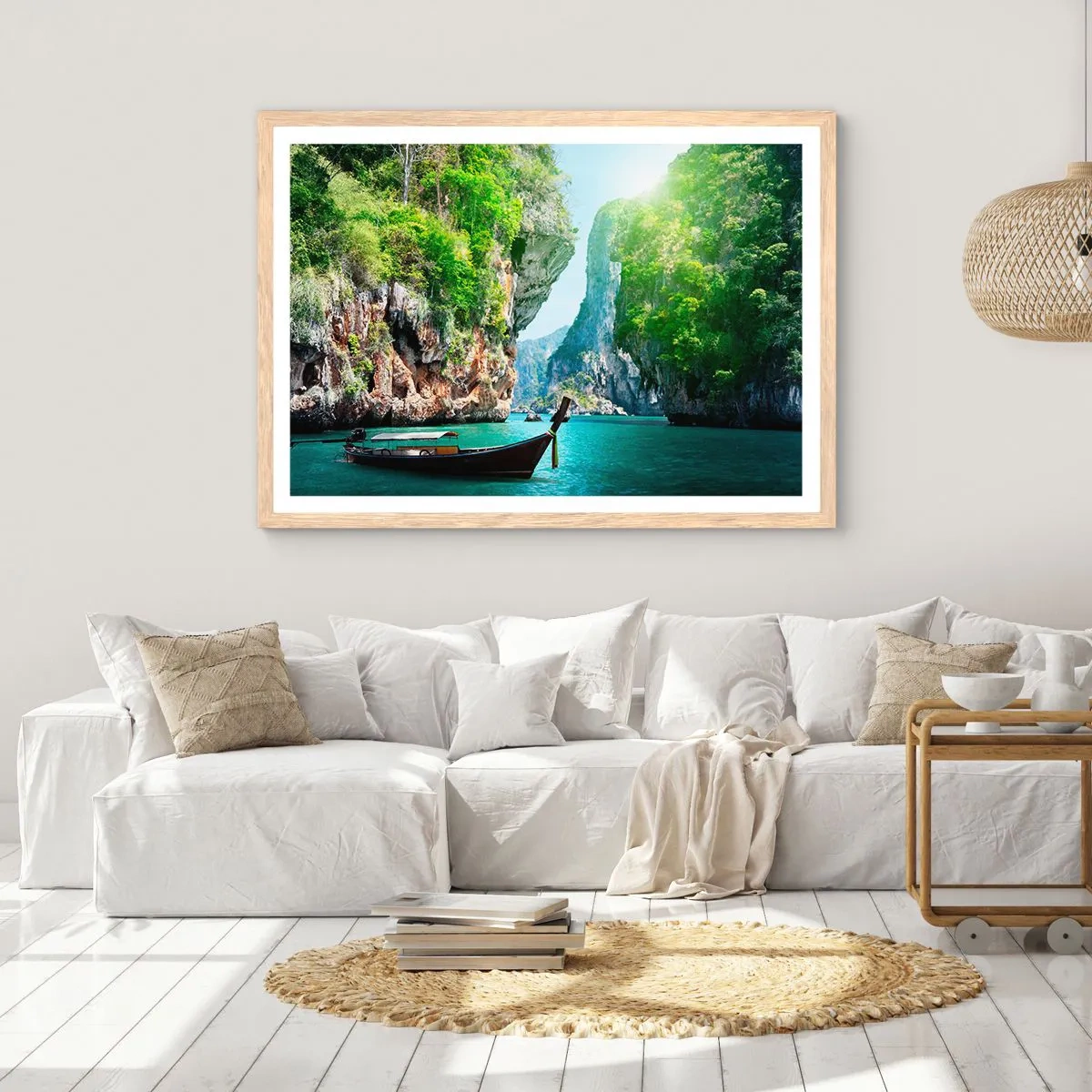 Poszter világos tölgy keretben - Meghívás egy egzotikus utazásra - 91x61 cm