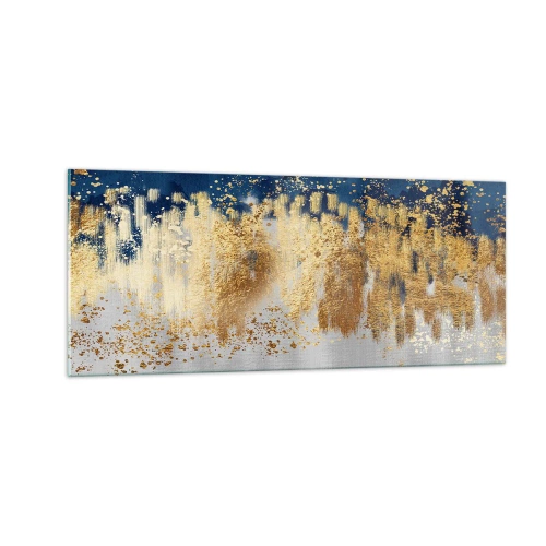 Üveg kép - Modern kompozíció csillogással - 100x40 cm