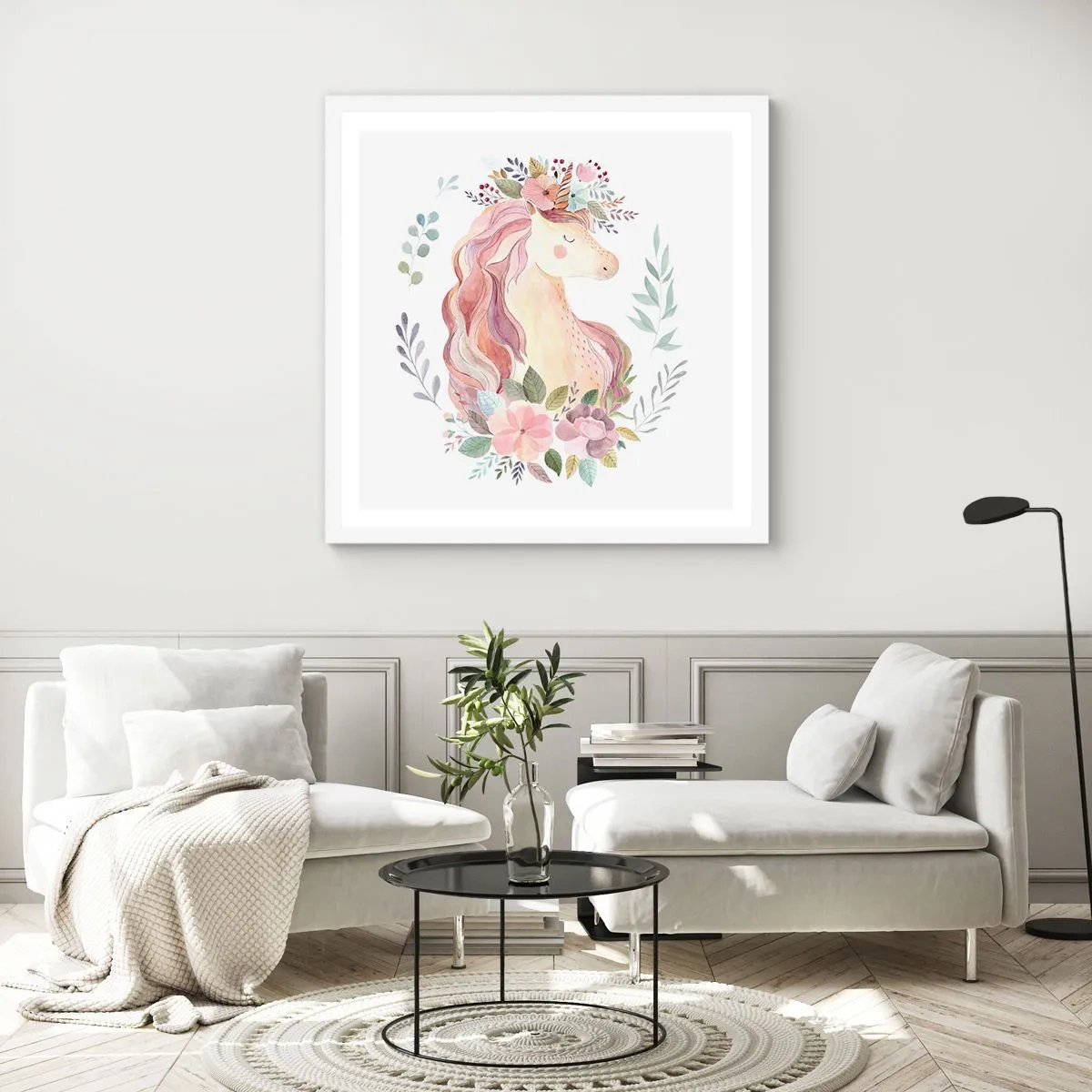 Poszter fekete keretben - Meghívás a tündérmesék világába - 30x30 cm