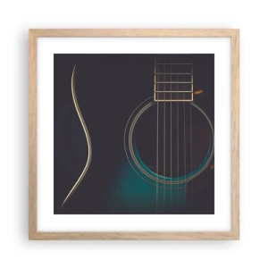 Poszter világos tölgy keretben - Egy pillanat, mielőtt megszólal - 40x40 cm