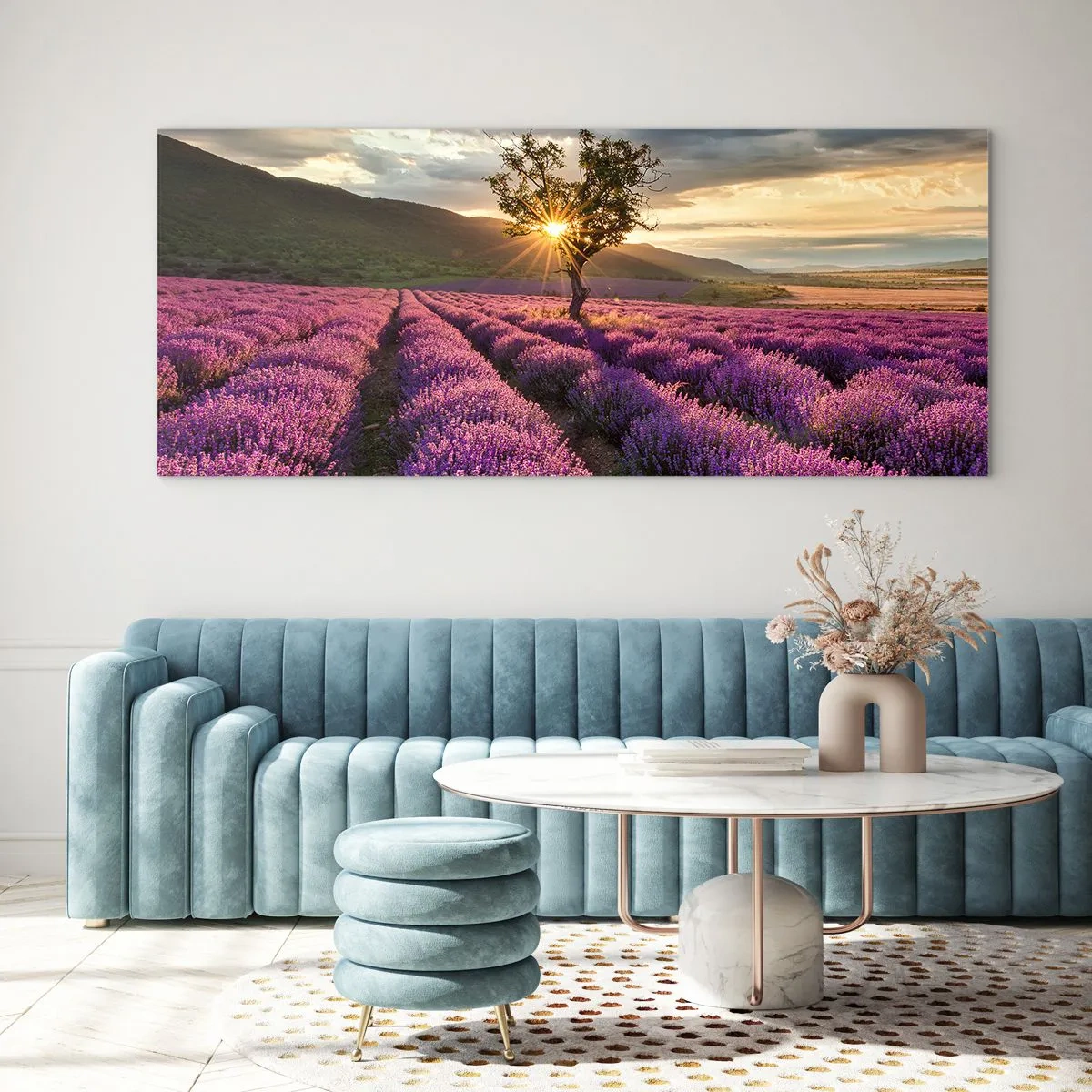 Üveg kép - Lila színű illat - 120x50 cm