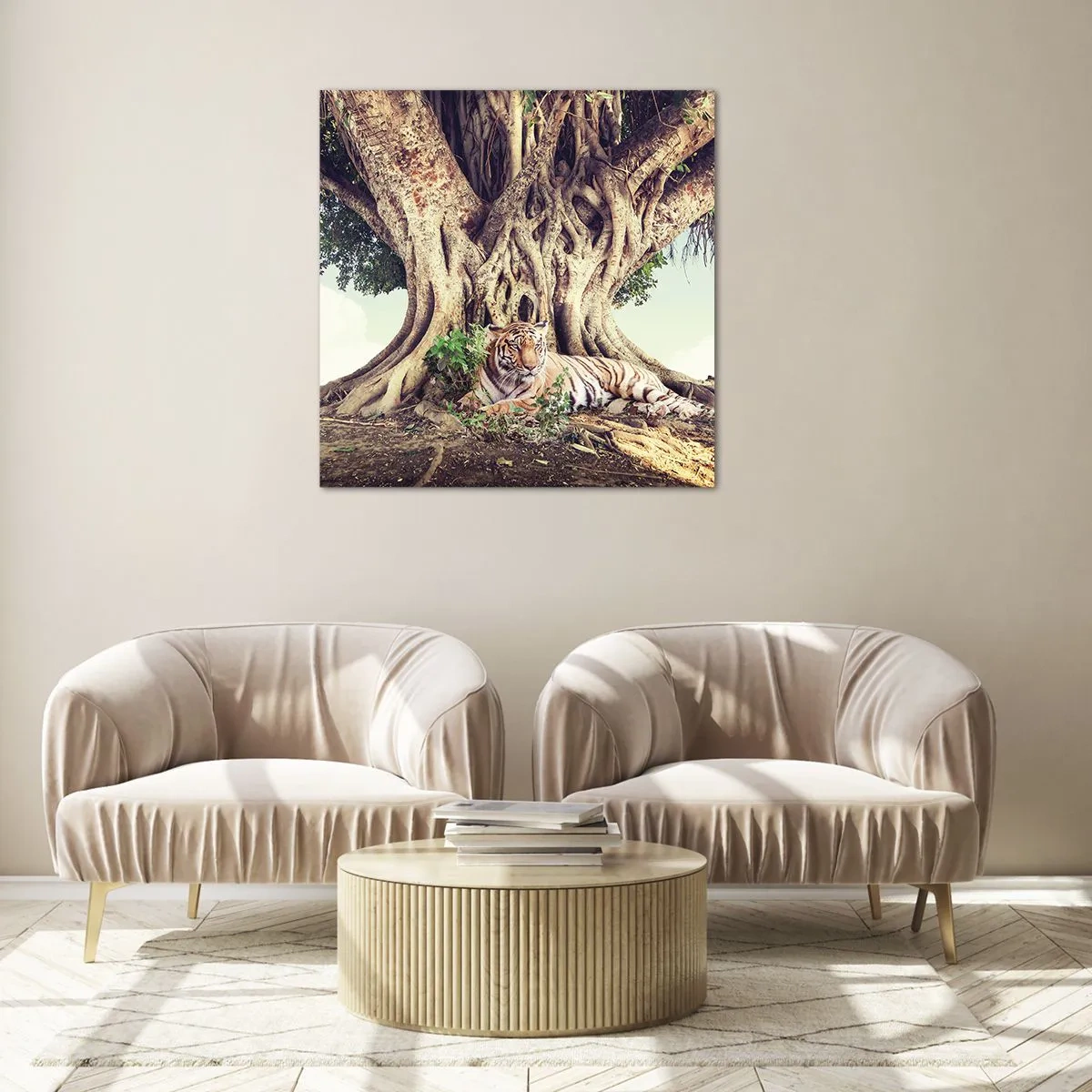 Üveg kép - Kilátás a Genezis könyvéből - 60x60 cm