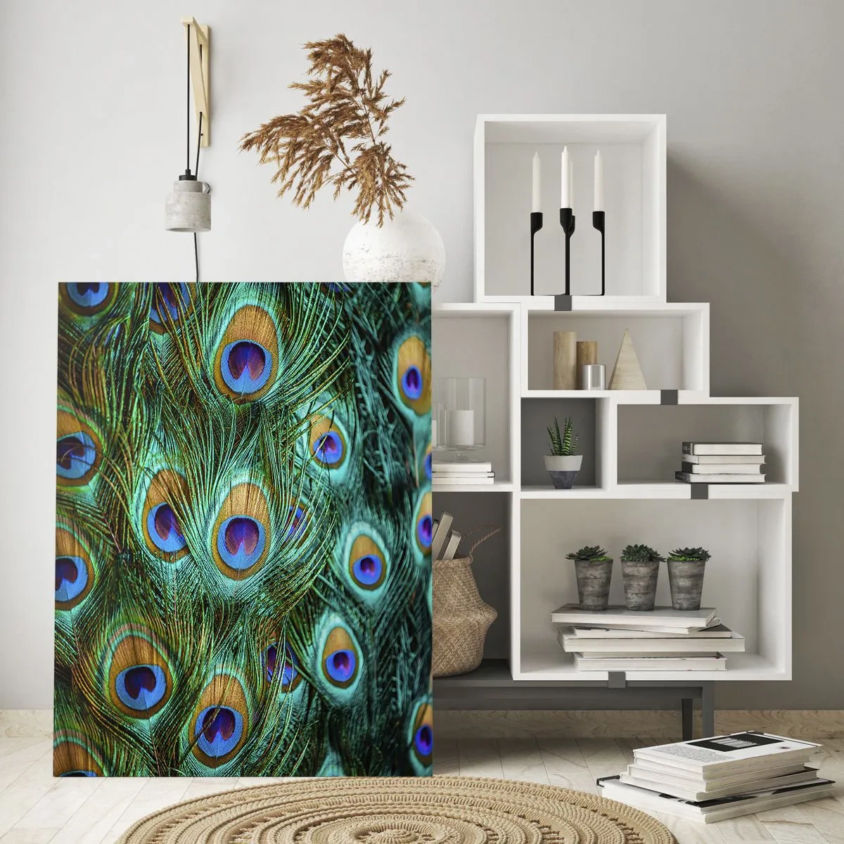 Üveg kép - Pávaszemű pillantás - 50x70 cm