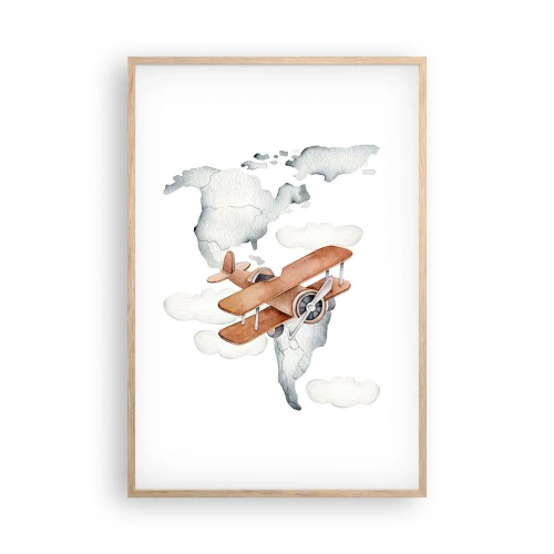 Poszter világos tölgy keretben - Úttörő szellemben - 61x91 cm