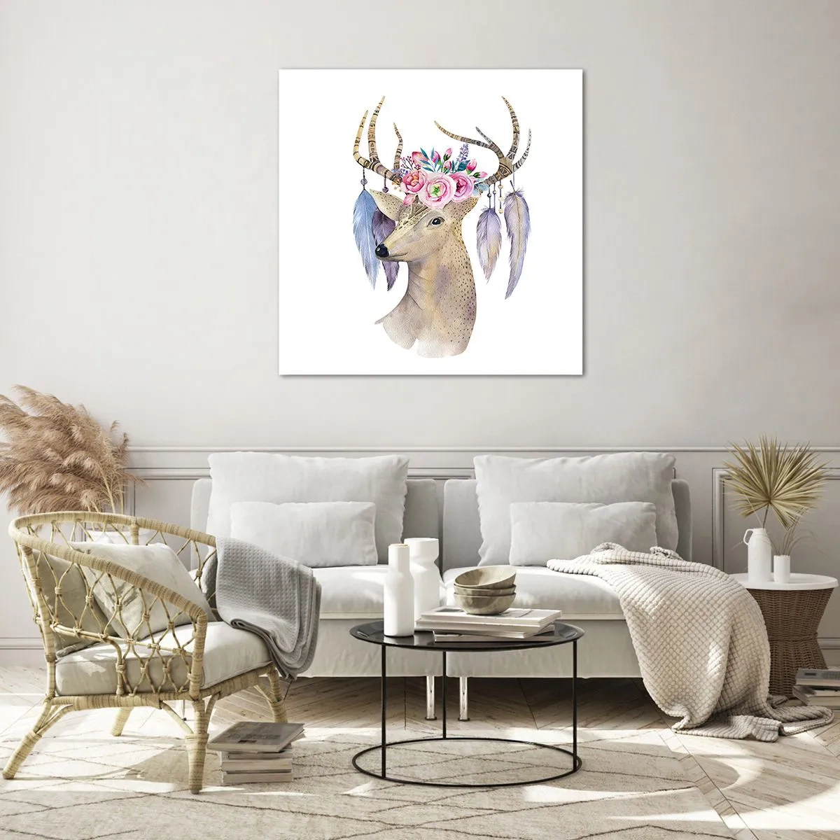 Üveg kép - Lélekvezető – szelíd, ártatlan - 60x60 cm